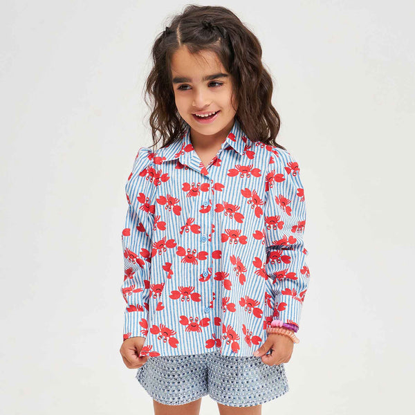 <span class="grassetto"> CAMICIA </span> Maniche a Palloncino Granchi Girl